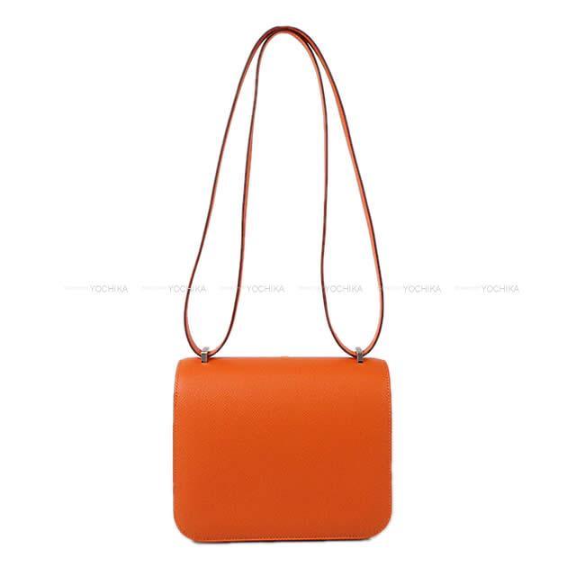 HERMES エルメス ショルダーバッグ コンスタンス 3 ミニ 18 フーオレンジ エプソン シルバー金具 新品