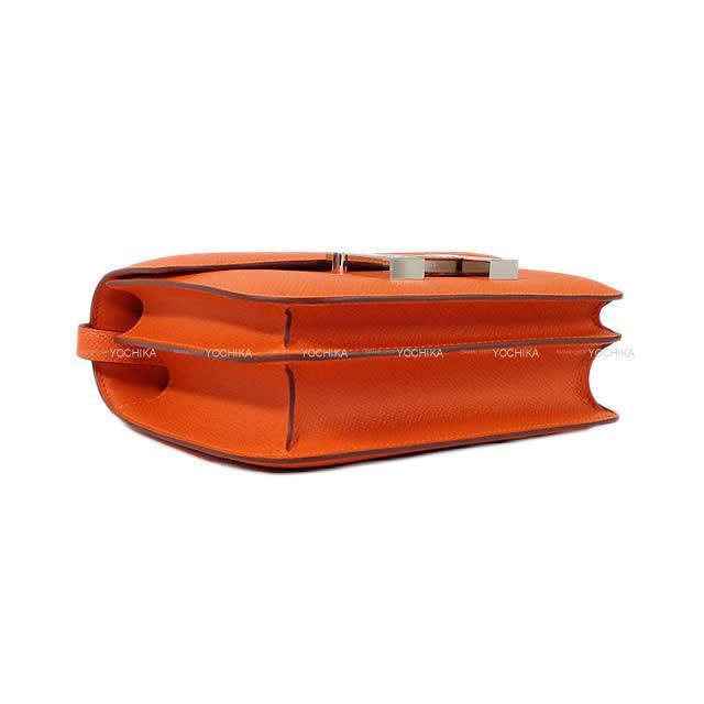 HERMES エルメス ショルダーバッグ コンスタンス 3 ミニ 18 フーオレンジ エプソン シルバー金具 新品