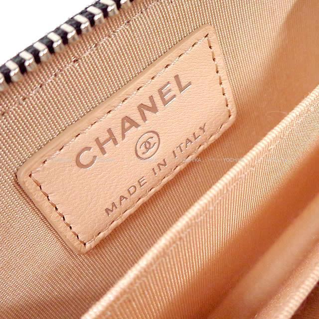 2017年 春夏 CHANEL シャネル ニューカメリア ステッチ コインケース 黒(ブ