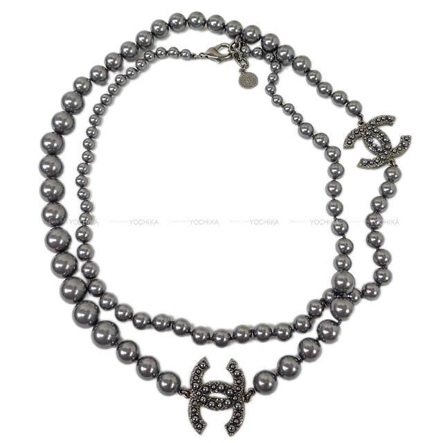 100周年記念 CHANEL シャネル ココマーク ロング ネックレス メタリック A64753 展示新品