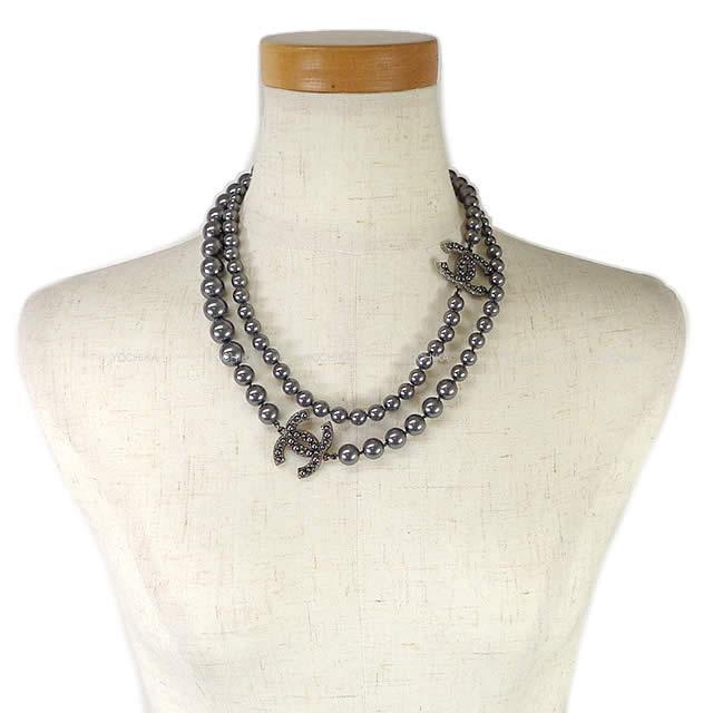100周年記念 CHANEL シャネル ココマーク ロング ネックレス メタリック A64753 展示新品