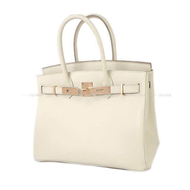 HERMES エルメス ハンドバッグ バーキン30 クレ エプソン ローズゴールド金具 新品