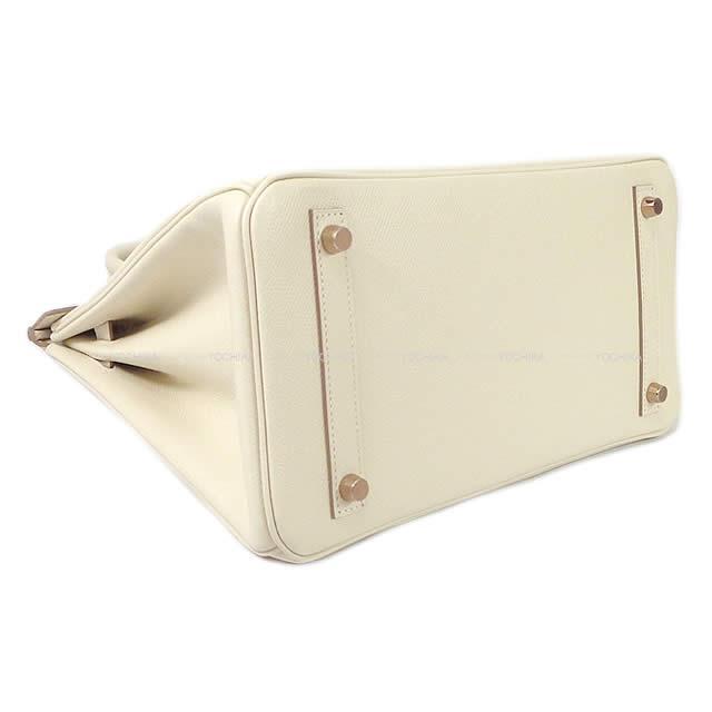 HERMES エルメス ハンドバッグ バーキン30 クレ エプソン ローズゴールド金具 新品