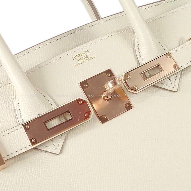 HERMES エルメス ハンドバッグ バーキン30 クレ エプソン ローズゴールド金具 新品
