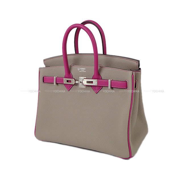 HERMES エルメス ハンドバッグ バーキン25 スペシャルオーダー グリアスファルト/ローズパープル トゴ  新品