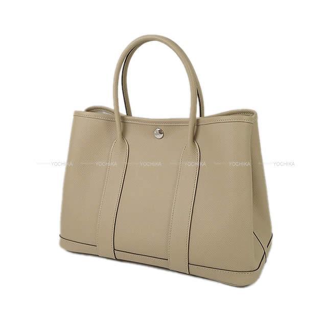 HERMES エルメス トートバッグ ガーデンパーティ 30 TPM トレンチ エプソン シルバー金具 新品