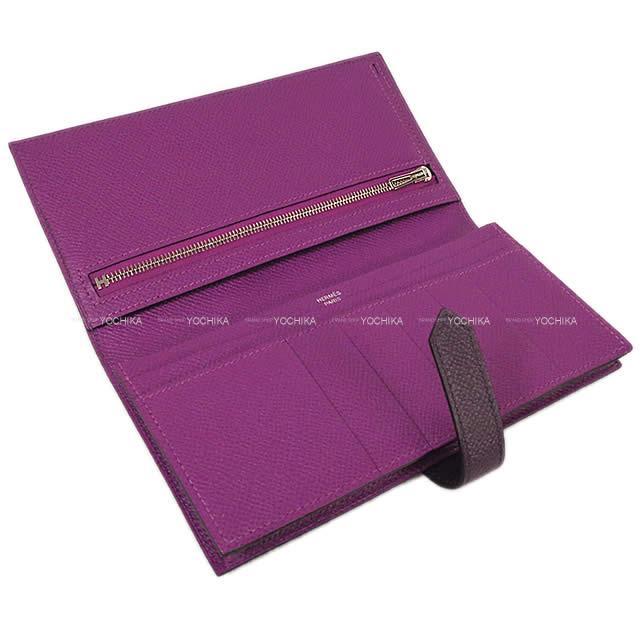 2019年 春夏 新作 HERMES エルメス 長財布 ベアンスフレ ヴェルソ ライム/モーヴシルベストル 新品
