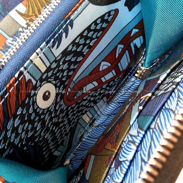 HERMÈS 青 シルクインコンパクト 財布 HERMES エルメス ミニ財布 シルクインコンパクト ヴォーエバー
