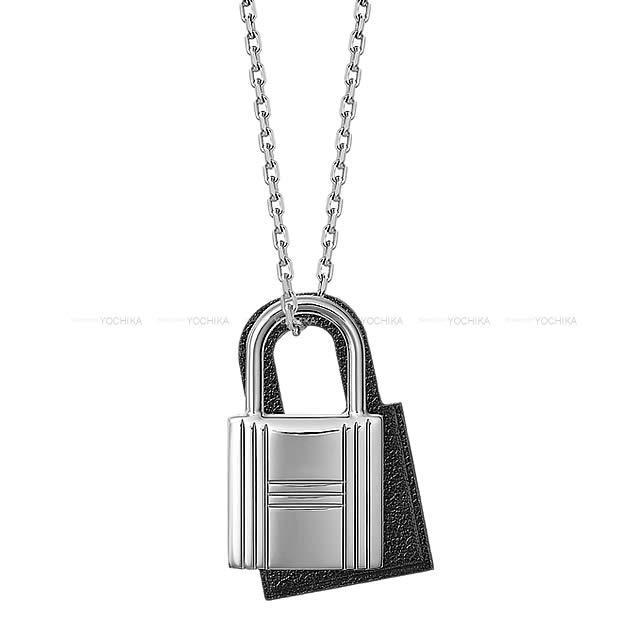 HERMES エルメス ペンダント ネックレス "タッタソール/ジャングルラヴ レインボー" GM デニムX