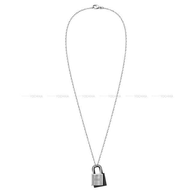 HERMES エルメス ペンダント ネックレス "タッタソール/ジャングルラヴ レインボー" GM デニムX