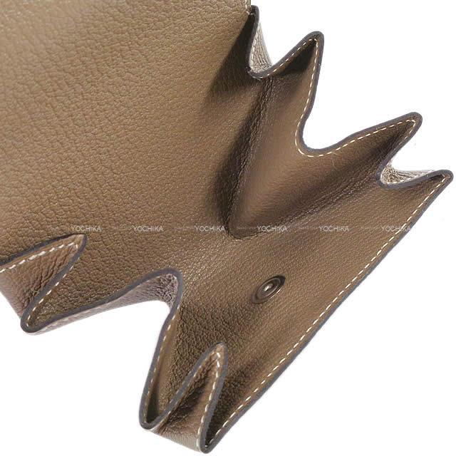 HERMES エルメス コインケース "ル ヴァンキャトル 24" エトープ(エトゥープ) シェーブル シルバー金具 新品