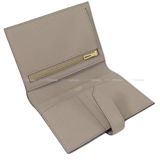 HERMES エルメス 財布 ベアンコンパクト グリアスファルト エプソン ゴールド金具 新品未使用