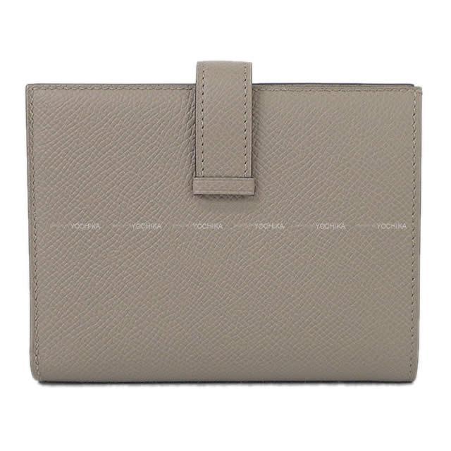 HERMES エルメス 財布 ベアンコンパクト グリアスファルト エプソン ゴールド金具 新品未使用