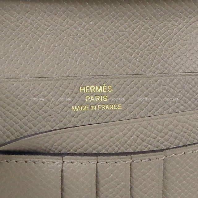 HERMES エルメス 財布 ベアンコンパクト グリアスファルト エプソン ゴールド金具 新品未使用