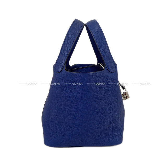 HERMES エルメス ハンドバッグ ピコタンロック 18 PM ブルー