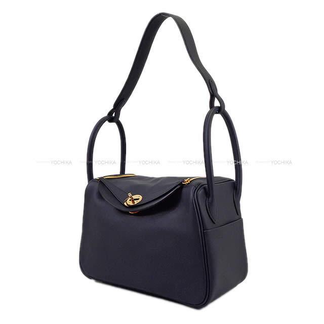 HERMES エルメス 2Way ショルダーバッグ リンディ26 ヴェルソ ブルーインディゴ/オレンジポピー 新品未使用
