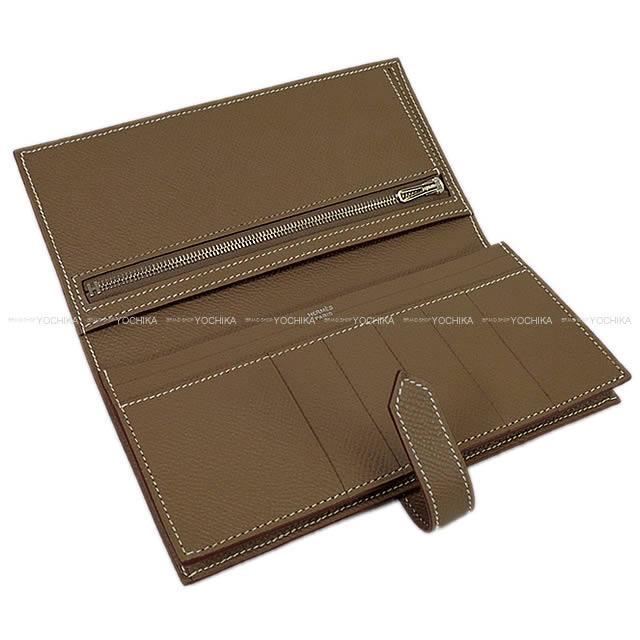 HERMES エルメス 長財布 ベアンスフレ エトープ(エトゥープ) エプソン シルバー金具 C刻印 新品