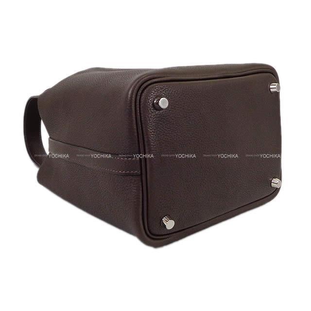 HERMES エルメス ハンドバッグ ピコタンロック 18 PM エベンヌ バレニアフォーブル シルバー金具 新品