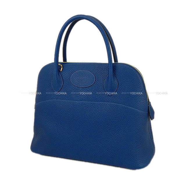 HERMES エルメス ハンドバッグ ボリード31 ディープブルー トリヨン ゴールド金具 新品