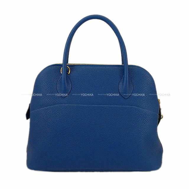 HERMES エルメス ハンドバッグ ボリード31 ディープブルー トリヨン ゴールド金具 新品