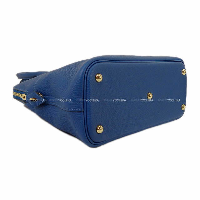 HERMES エルメス ハンドバッグ ボリード31 ディープブルー トリヨン ゴールド金具 新品