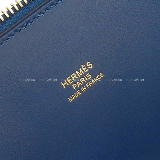 HERMES エルメス ハンドバッグ ボリード31 ディープブルー トリヨン ゴールド金具 新品