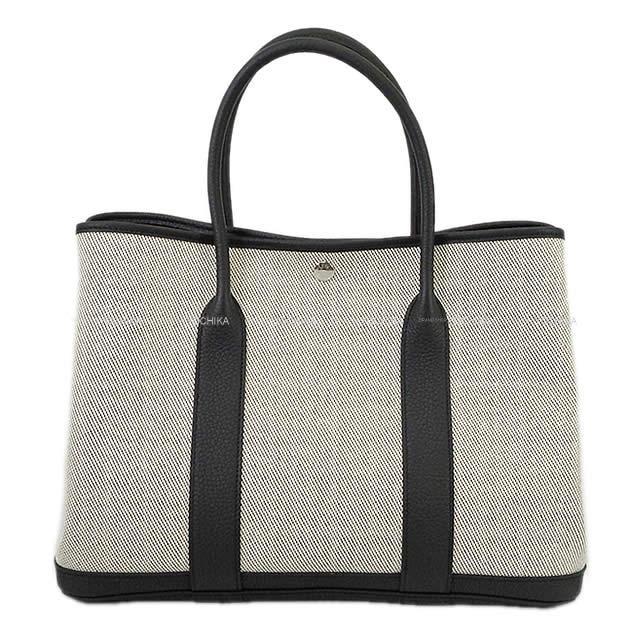 HERMES エルメス ガーデンパーティ 36 TPM 黒/エクリュ トワルツイルH/ネゴンダ 新品