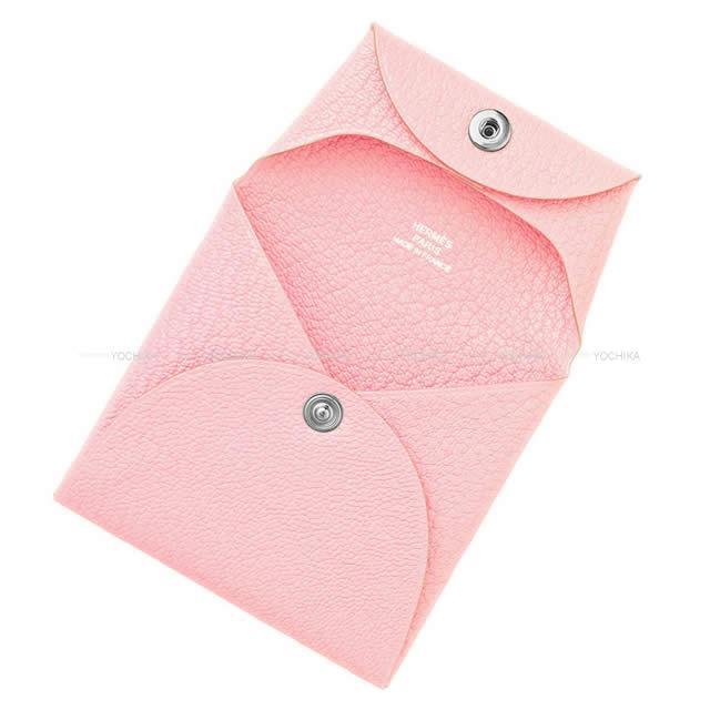 HERMES エルメス コインケース バスティア ローズサクラ シェーブル  