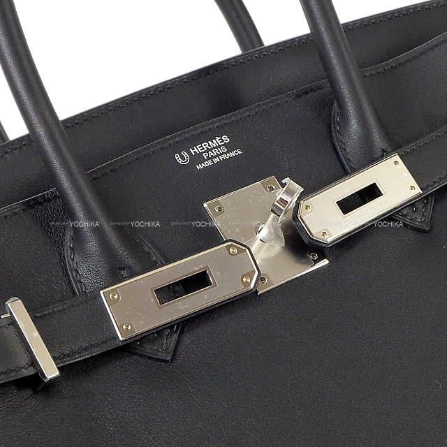HERMES エルメス ハンドバッグ バーキン30 スペシャルオーダー 黒/ルージュグレナ スイフト シルバー金具 新品