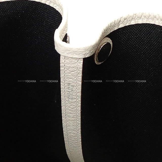 HERMES エルメス ハンドバッグ ガーデンパーティ 30 TPM 黒(ブラック)Xクレ