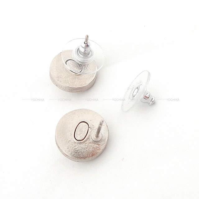 CHANEL シャネル ドームココマーク パール ラインストーン ラウンドサークル ピアス 白/シルバー A97958 新品