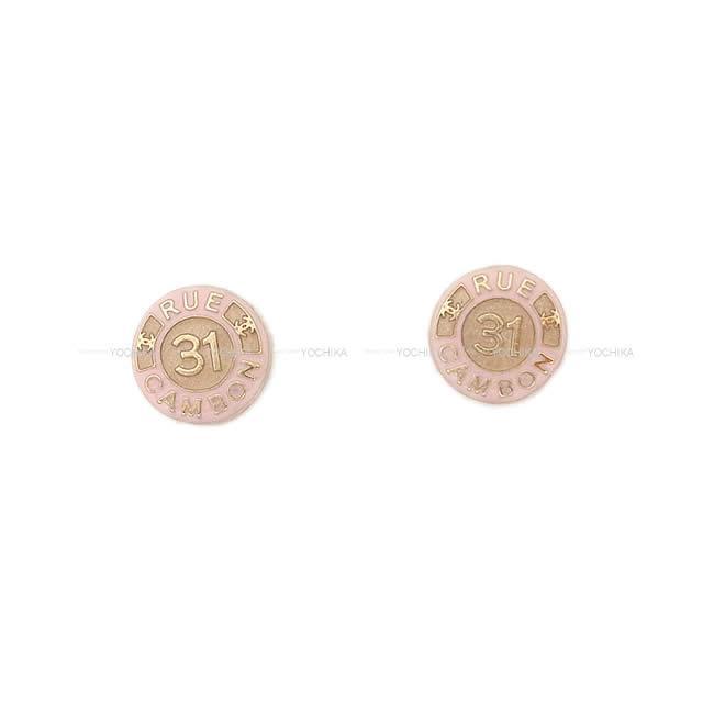CHANEL シャネル カンボン サークル ピアス ピンク/ゴールド AB1066 新品
