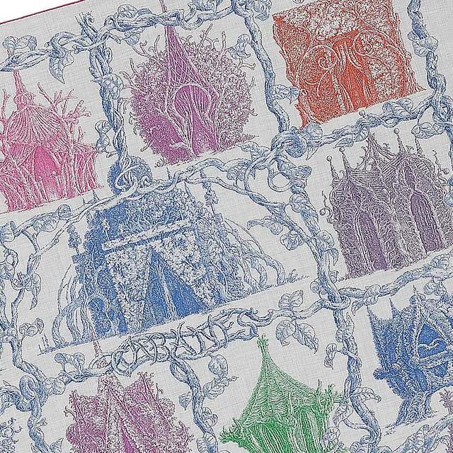 2019年春夏 限定 HERMES エルメス ショール カレ140 "さまざまな小屋" グリシン
