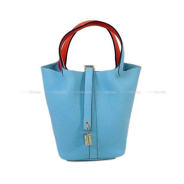 HERMES エルメス ハンドバッグ ピコタンロック エクラ 18 PM ブルーデゥノール