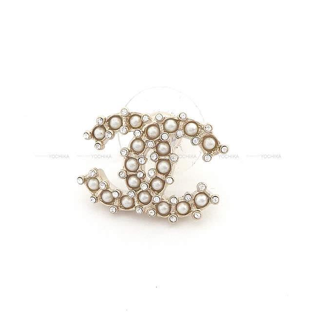 パーティーや特別な日にも♪【CHANEL】CCロゴ デニム ピアス ◇CCロゴが華やか◇『CHANEL』24k CCロゴ ストラス イヤリング