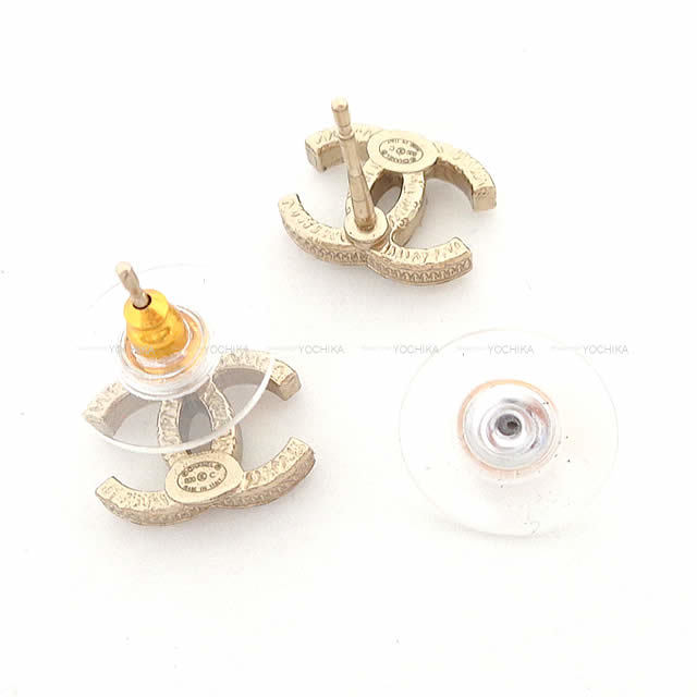 CHANEL シャネル パール ラインストーン ミニ ココマーク ピアス ゴールド AB3032 新品