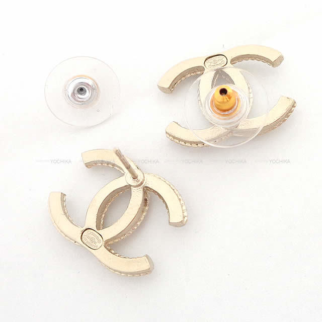 CHANEL シャネル ロープフレイム ラインストーン ココマーク ピアス ゴールド AB2638 新品