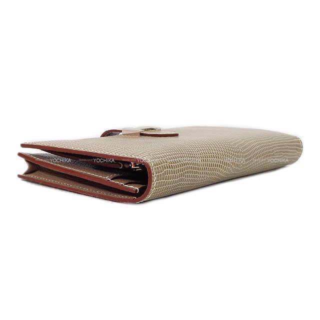 HERMES エルメス 長財布 ベアンスフレ フィセル リザード シルバー金具 新品未使用