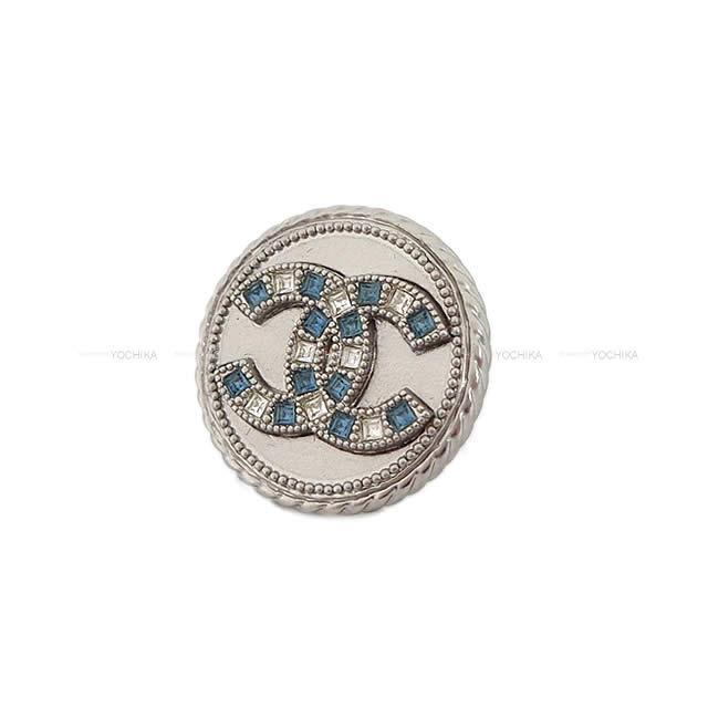 CHANEL シャネル コイン ココマーク 2カラー ラインストーン ピアス アンティー