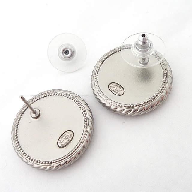 CHANEL シャネル コイン ココマーク 2カラー ラインストーン ピアス