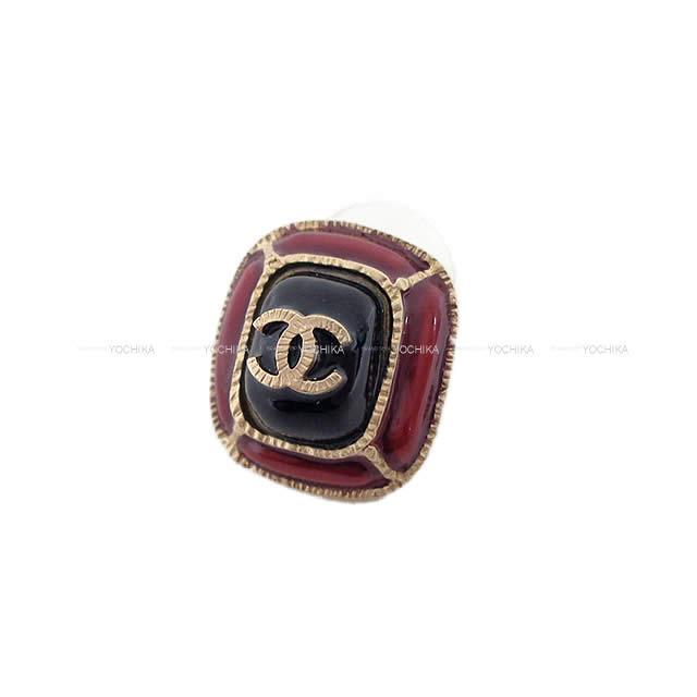 CHANEL シャネル ヴィンテージ スクエア ココマーク バイカラー ピア
