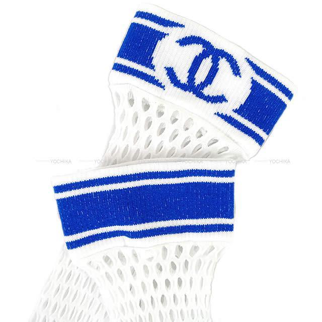 CHANEL シャネル 2019 クルーズライン レディース スポーティ ネット ソックス 靴下 白 ナイロン 新品未使用