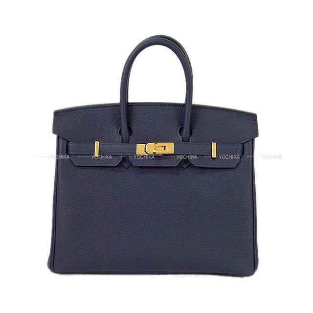HERMES エルメス ハンドバッグ バーキン25 ブルーニュイ トゴ ゴールド金具 新品未使用
