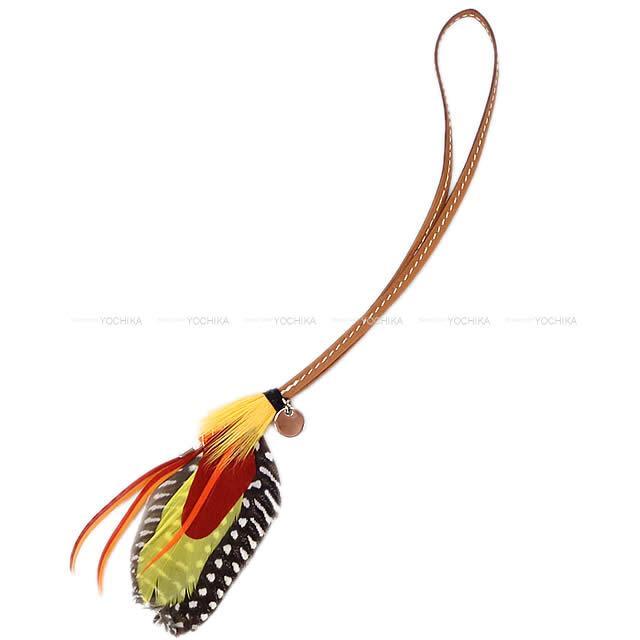 2019年秋冬 新作 HERMES エルメス セリエボタン付 羽 バッグチャーム "グリグリ