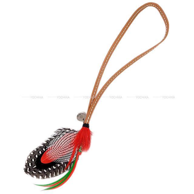 2019年秋冬 新作 HERMES エルメス セリエボタン付 羽 バッグチャーム "グリグリ