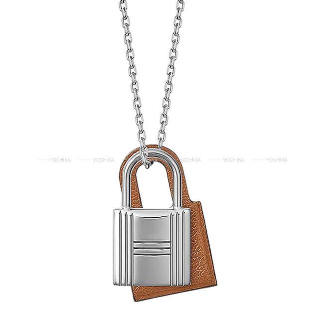 HERMES エルメス ペンダント ネックレス オーケリー PM 黒 スイフト シルバー金具 新品