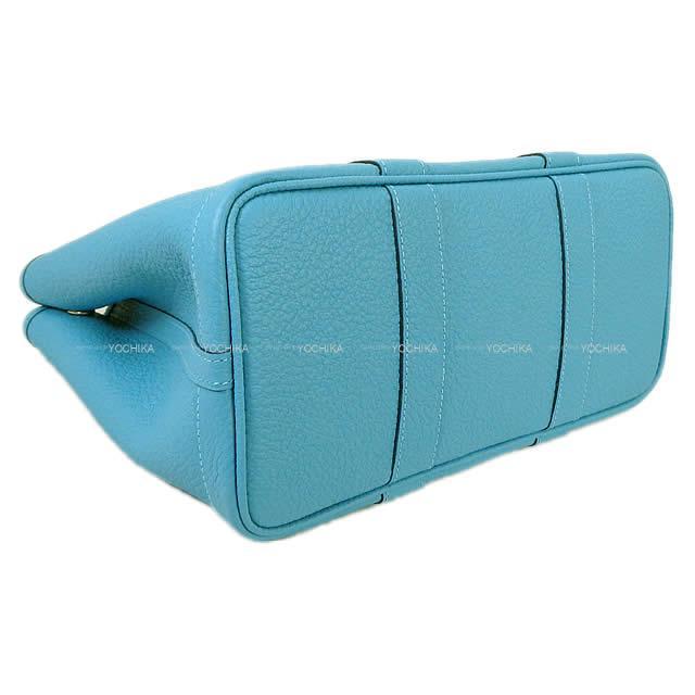 エルメス トートバッグ ガーデンパーティ 30 TPM ブルーデュノール ヴァッシュカントリー シルバー金具 展示新品