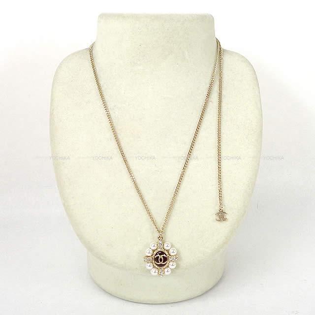 *CHANEL* シャネル ラインストーンCC&パールネックレス CHANEL ≪ 新品 ≫ シャネル CCマーク パール ネックレス ABB846