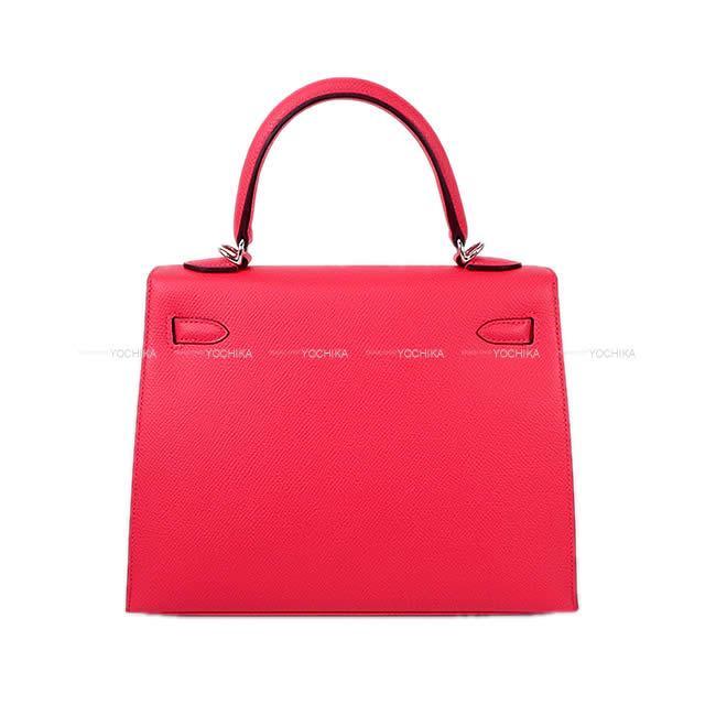 HERMES エルメス ハンドバッグ ケリー25 外縫い ローズエクストリーム エプソン シルバー金具 新品