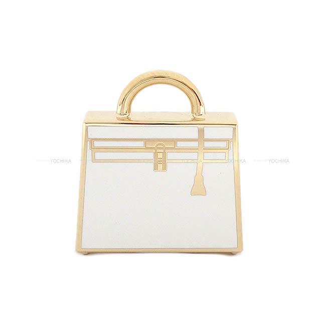 HERMES エルメス チャーム ペンダント トップ キュリオジテ ケリー キュリオシー 白(ホワイト) ゴールド金具 新品